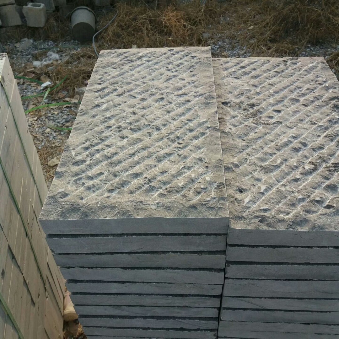 青石青白石铺地石机切荔枝仿古一寸三斩手工打凿面庭院古建铺装