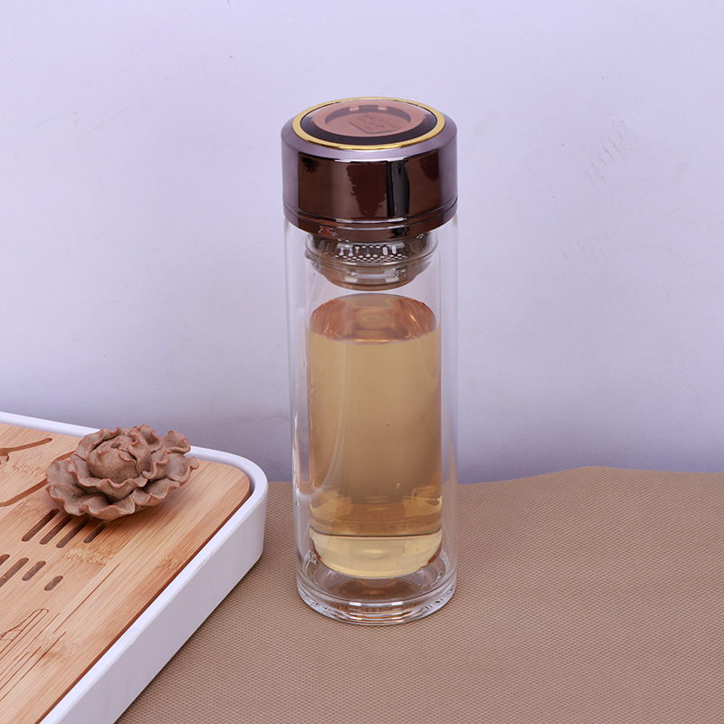 双层玻璃杯定制 活动礼品杯印字logo玻璃杯 开业赠品水杯透明杯子