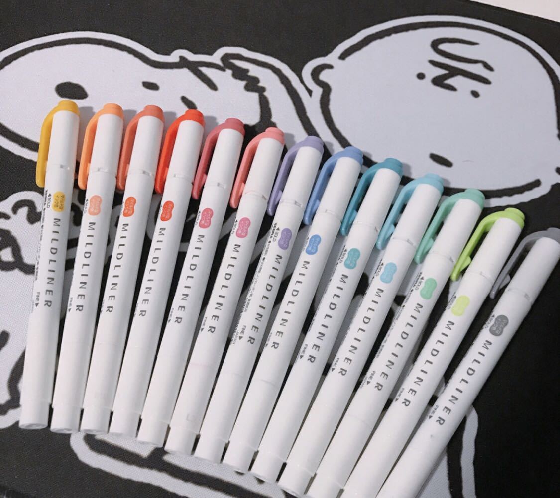 zebra日本斑马荧光笔淡色双头荧光色笔25标记比笔划重点记号笔