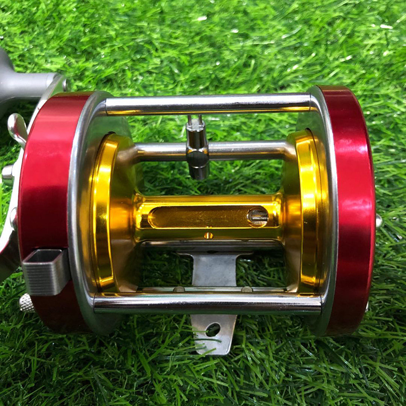 可视锚鱼轮鼓轮全金属明洋渔轮9000型金属鼓轮改装渔轮单轮