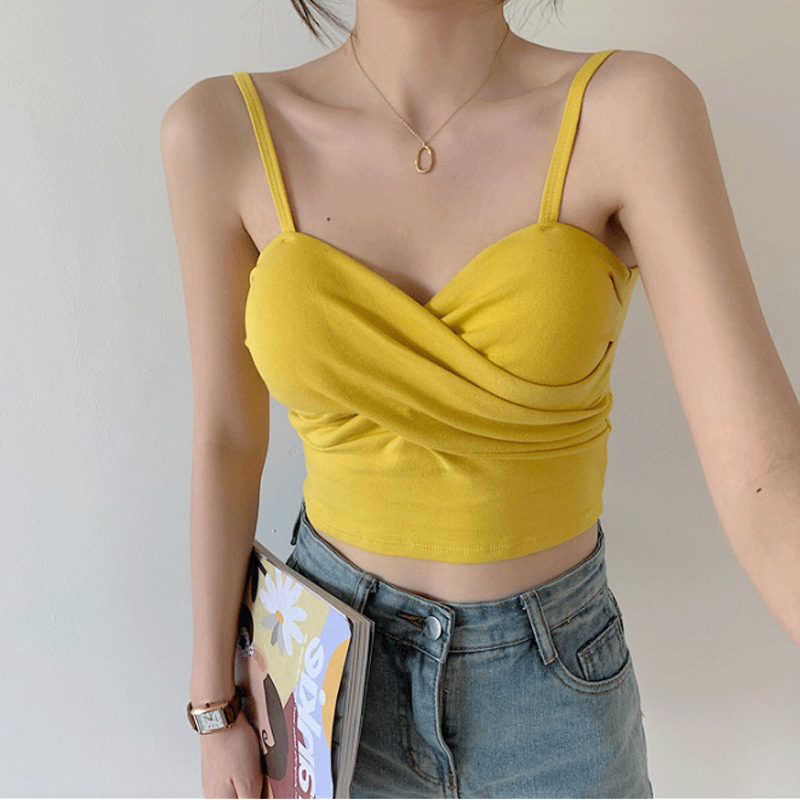 美背内衣 网红款细肩带抹胸小背心百搭 无钢圈聚拢