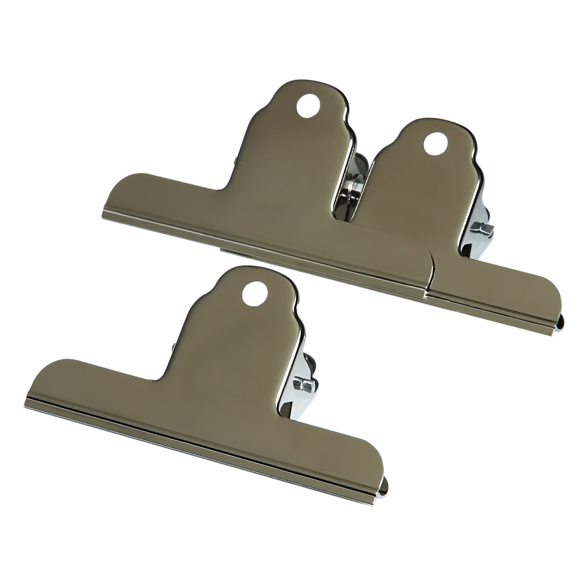 不锈钢夹子山形夹不锈钢长尾票据夹子大钢夹 画夹美术用品办公夹