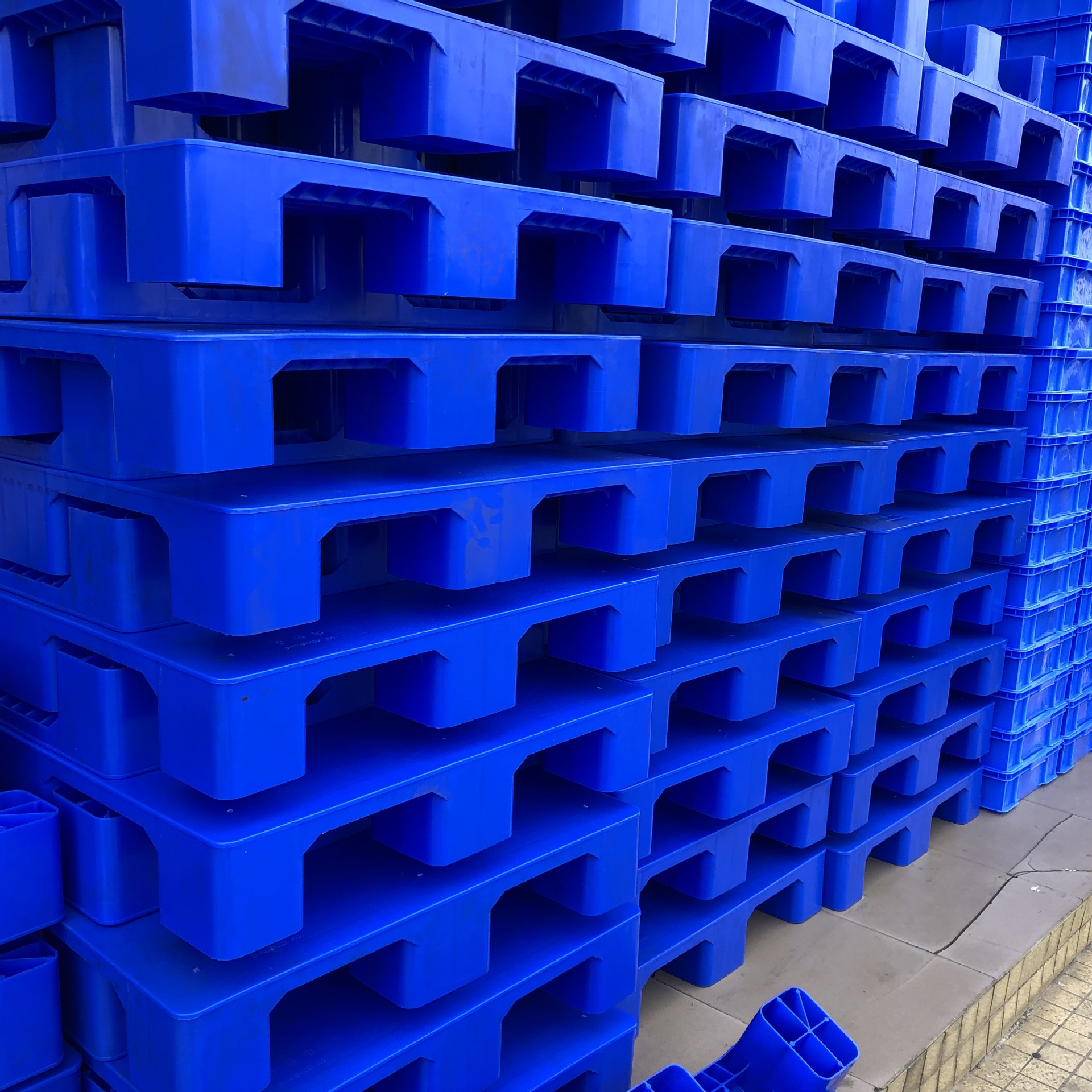 全新料加厚九脚平面卡板 仓库周转叉车栈板超市货物地堆托盘现货