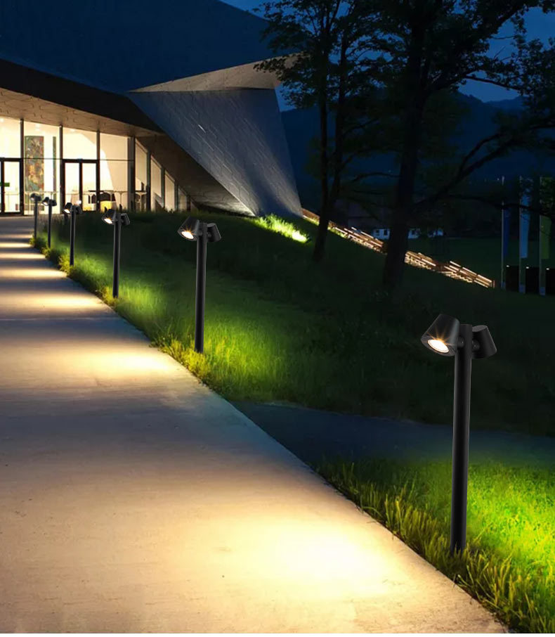 新款led户外防水草坪灯别墅广场庭院照明小射灯7w双头插地景观灯