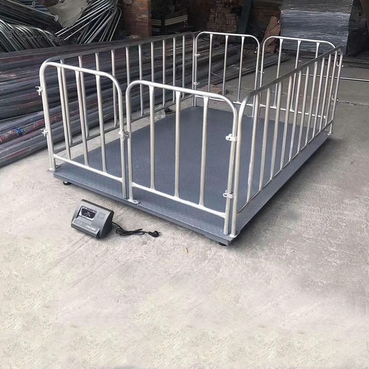 带围栏地磅秤1000kg称猪地磅云南养殖场专用电子磅