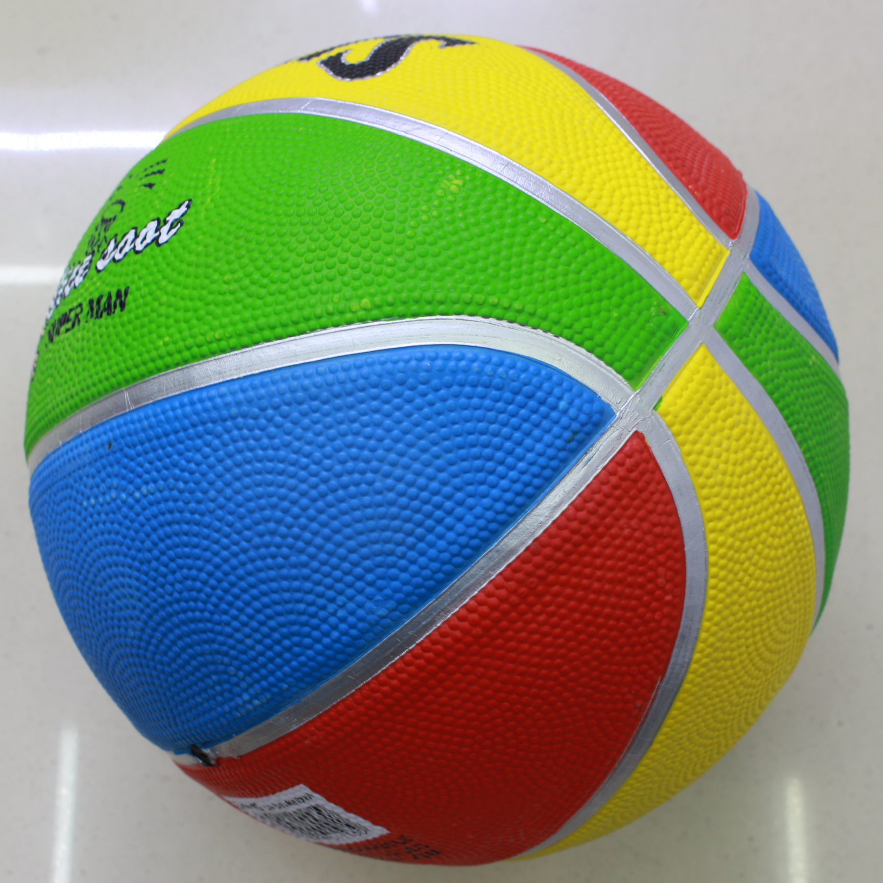 5号篮球深沟4色幼儿园篮球5号红黄蓝绿篮球/可拍幼儿园篮球可代发