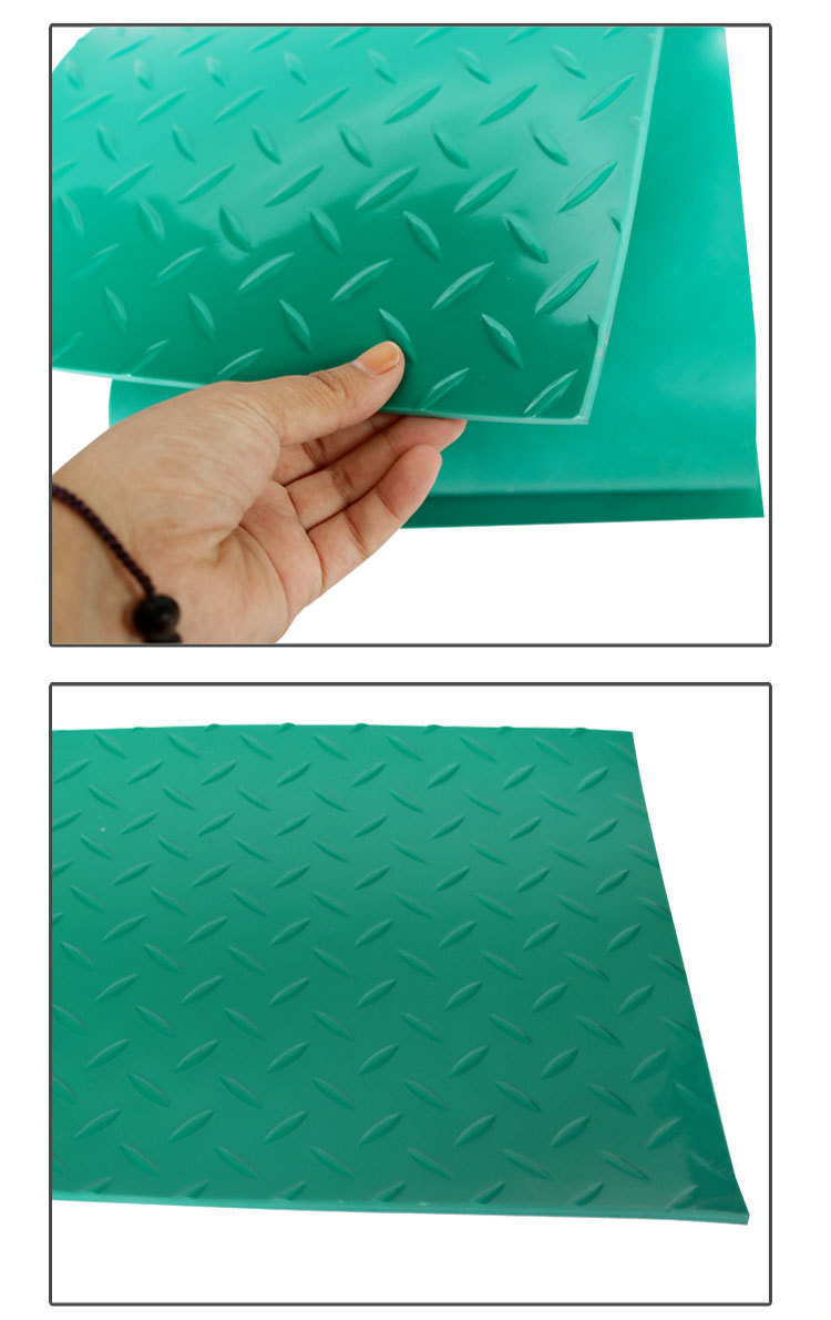 pvc塑料板 防滑pvc软板 绿色柳叶pvc胶板可定制
