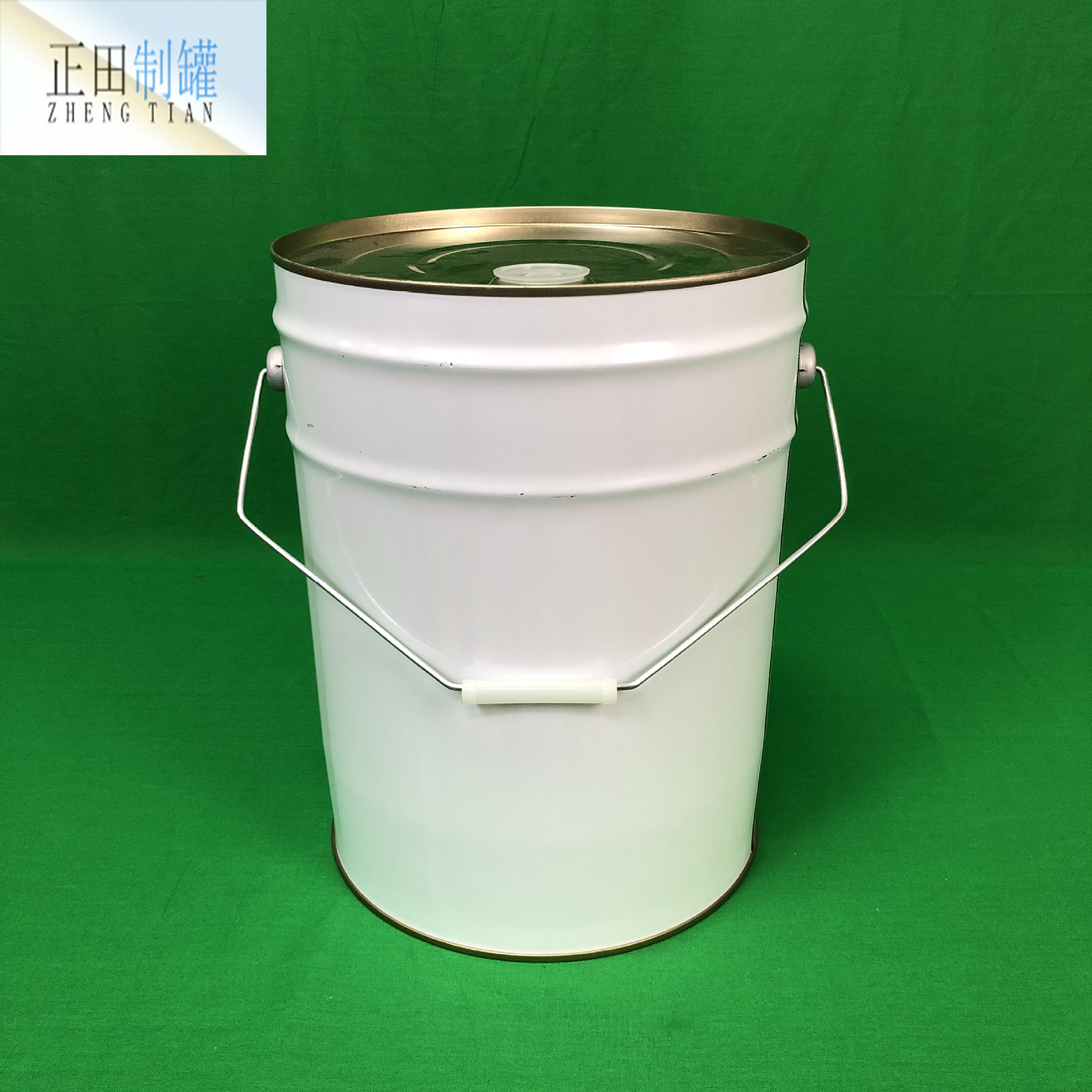 厂家共应20升涂白缩颈桶20l指压盖20kg手提马口铁化工涂料油漆桶