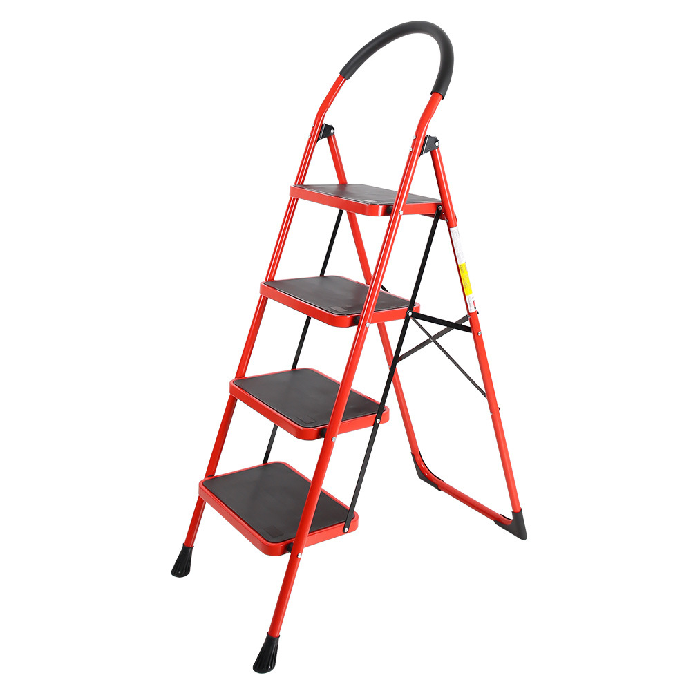 室内人字梯子家用折叠四步五步踏板爬梯加厚升降伸缩多功能扶楼梯