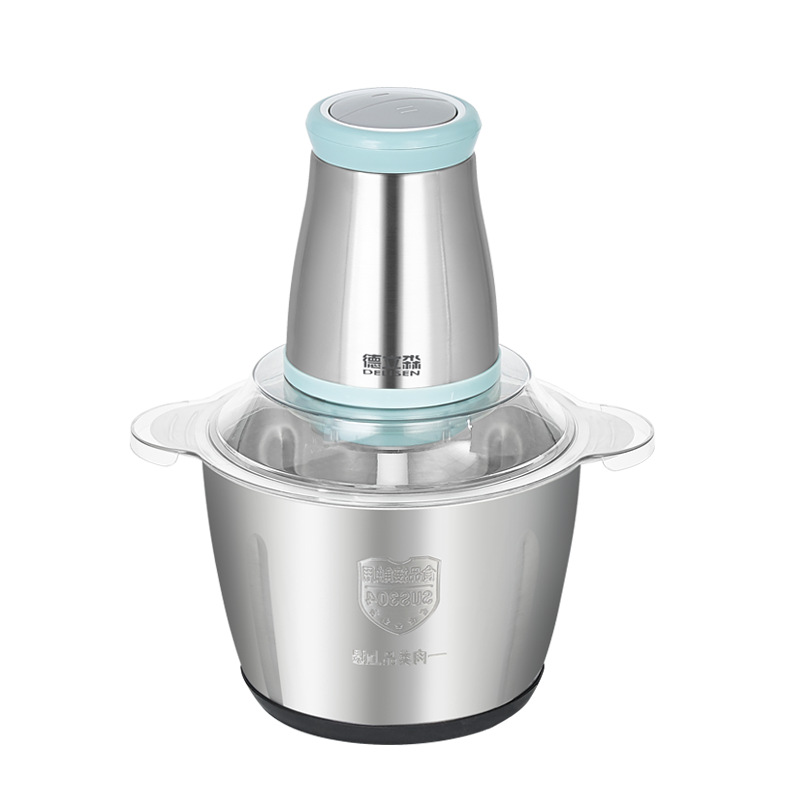 Stainless Steel Household Small Electric Meat Grinder Meat Grinder Vegetable Stuffing Blender Multi-Function Vegetable Cutting Cooking Meat Grinder