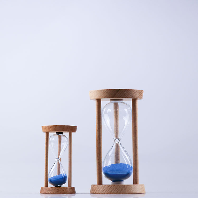 木质刷牙创意沙漏计时器135三分钟时间儿童迷你防摔漏斗小摆件