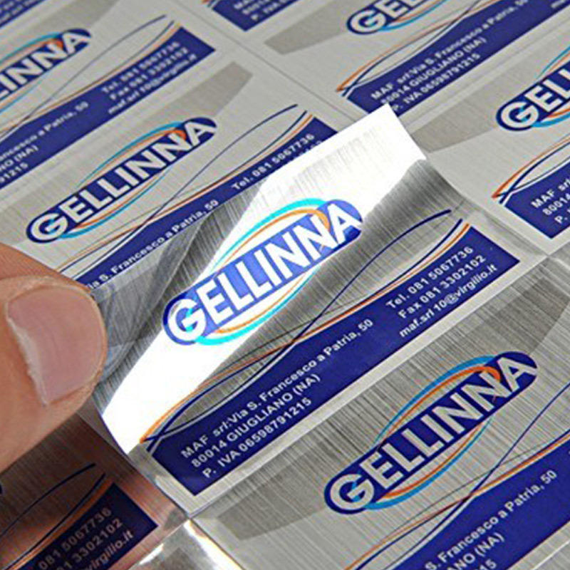 哑银防水不干胶贴纸拉丝银水晶滴塑烫金烫银标签拉丝金拉丝银贴纸