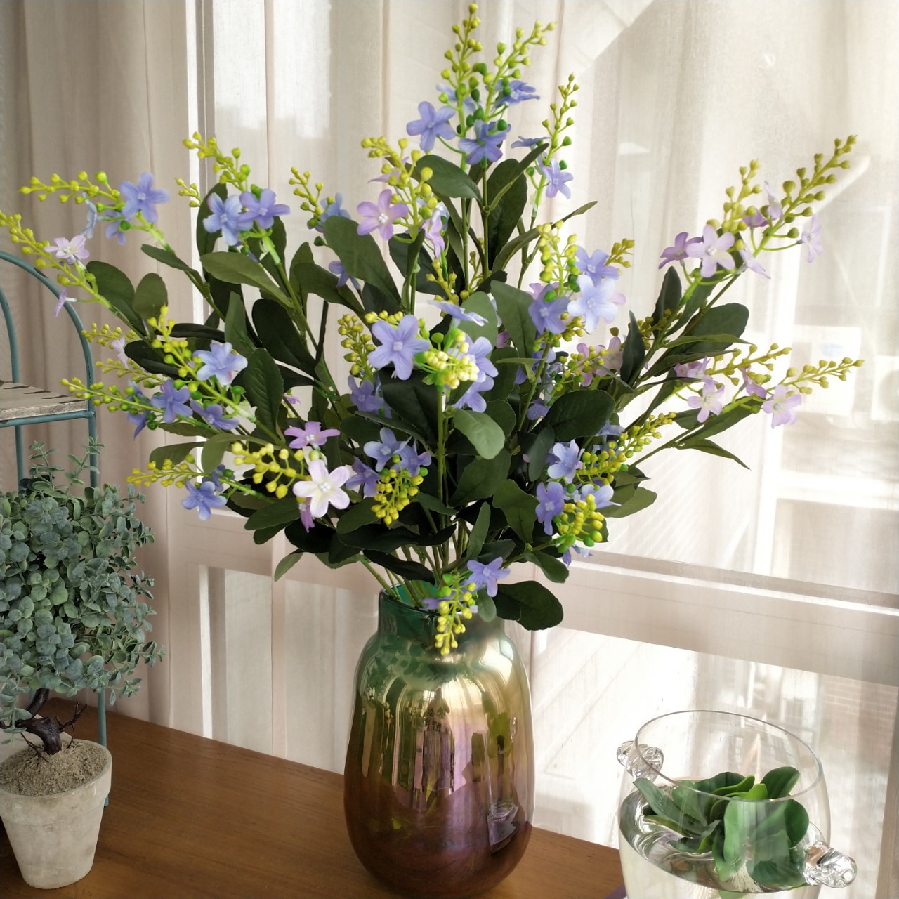 仿真8头夜来香 家居客厅样板间会所服饰店装饰 婚庆拍照道具假花