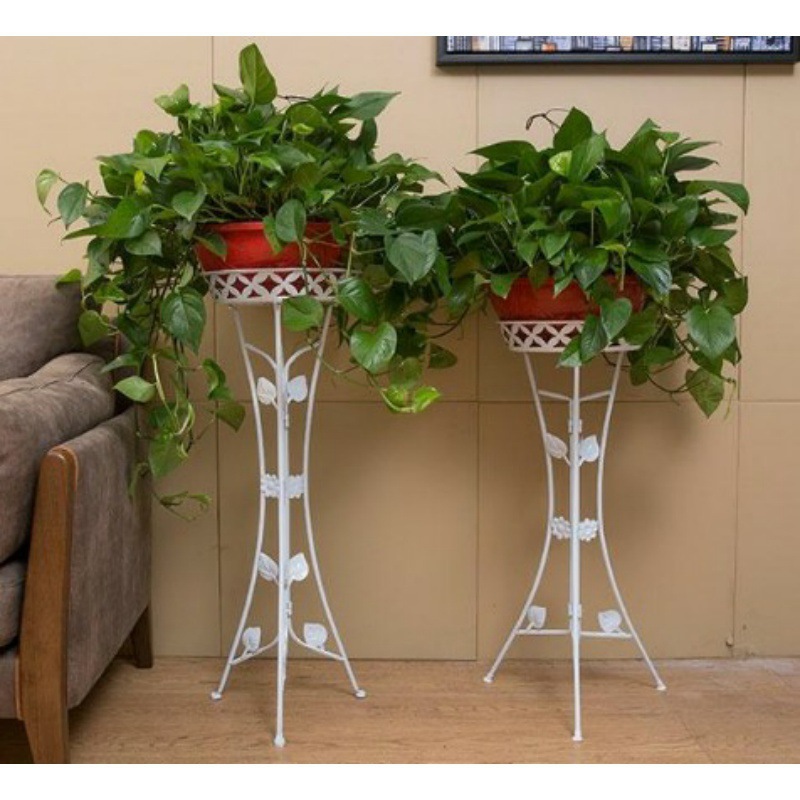 欧式花架铁艺单层花篮架绿萝吊兰架加厚多层室内客厅家用花篮架子