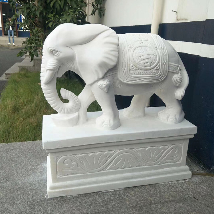 云昭曲阳石雕 户外公园广场大型动物石雕 汉白玉大理石雕塑摆件