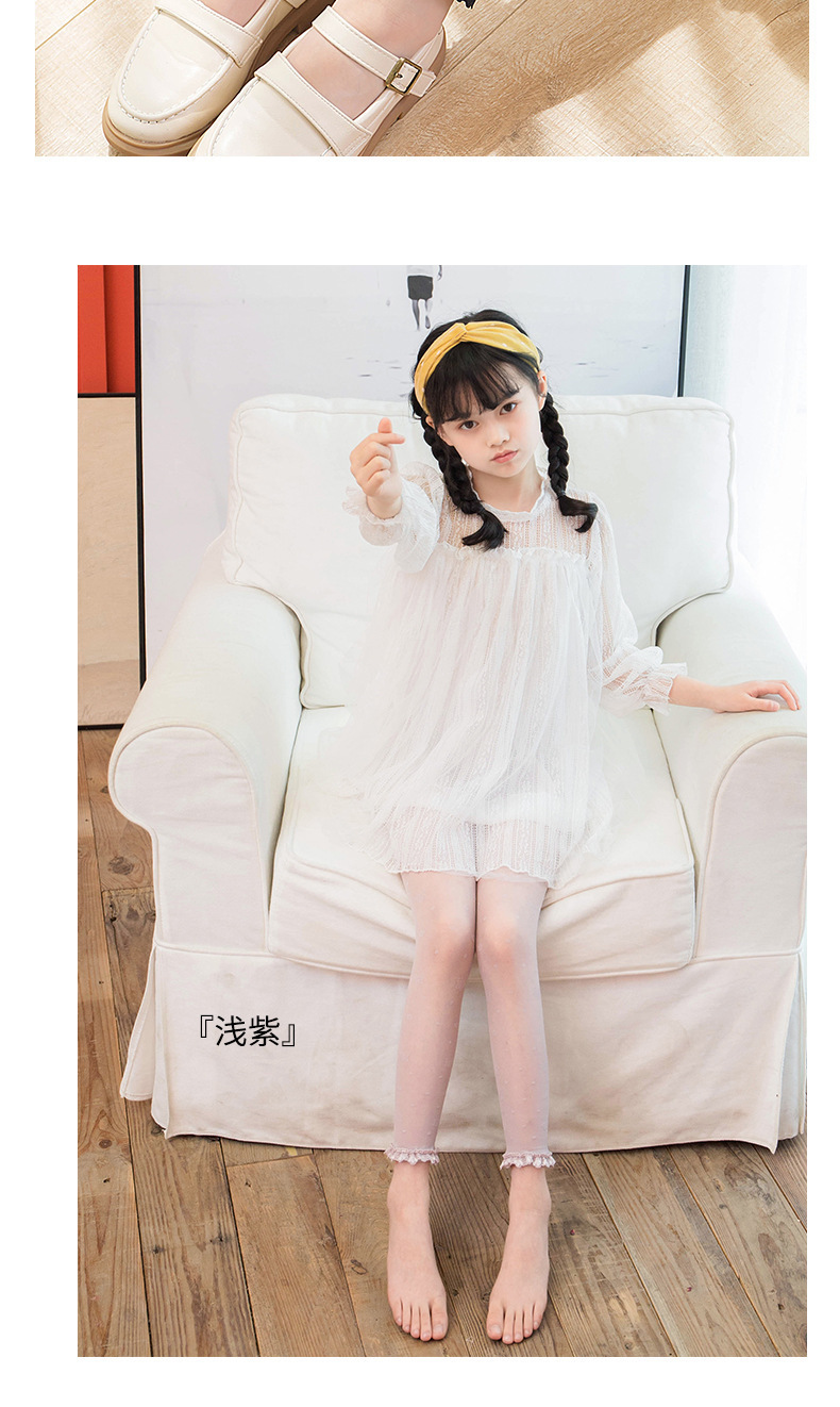 女童打底裤白色儿童连裤袜婴幼儿开档丝袜夏季宝宝九分防蚊丝袜裤
