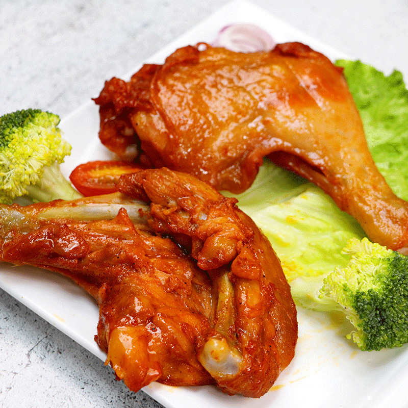 整箱圣农留香霸王腿奥尔良烤全腿枪腿冷冻大鸡腿快餐简餐1kg*12袋