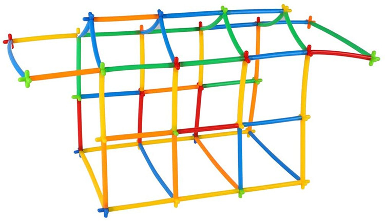 跨境儿童益智吸管积木玩具4d幼儿建构开发智力拼插diy早教