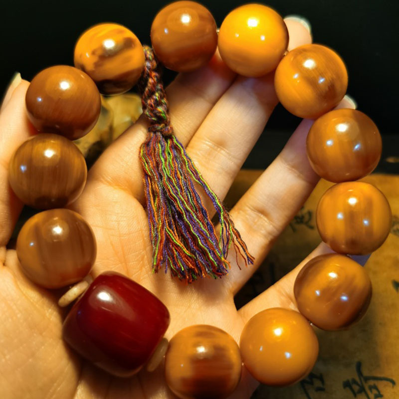 现货批发非洲牛角射天手串手链仿犀牛角手串配饰