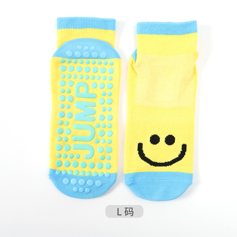 Children's Trampoline Socks Pvc Glue Dispensing Non-Slip Indoor Parent-Child Men and Women Sports Yoga Socks in Stock Wholesale