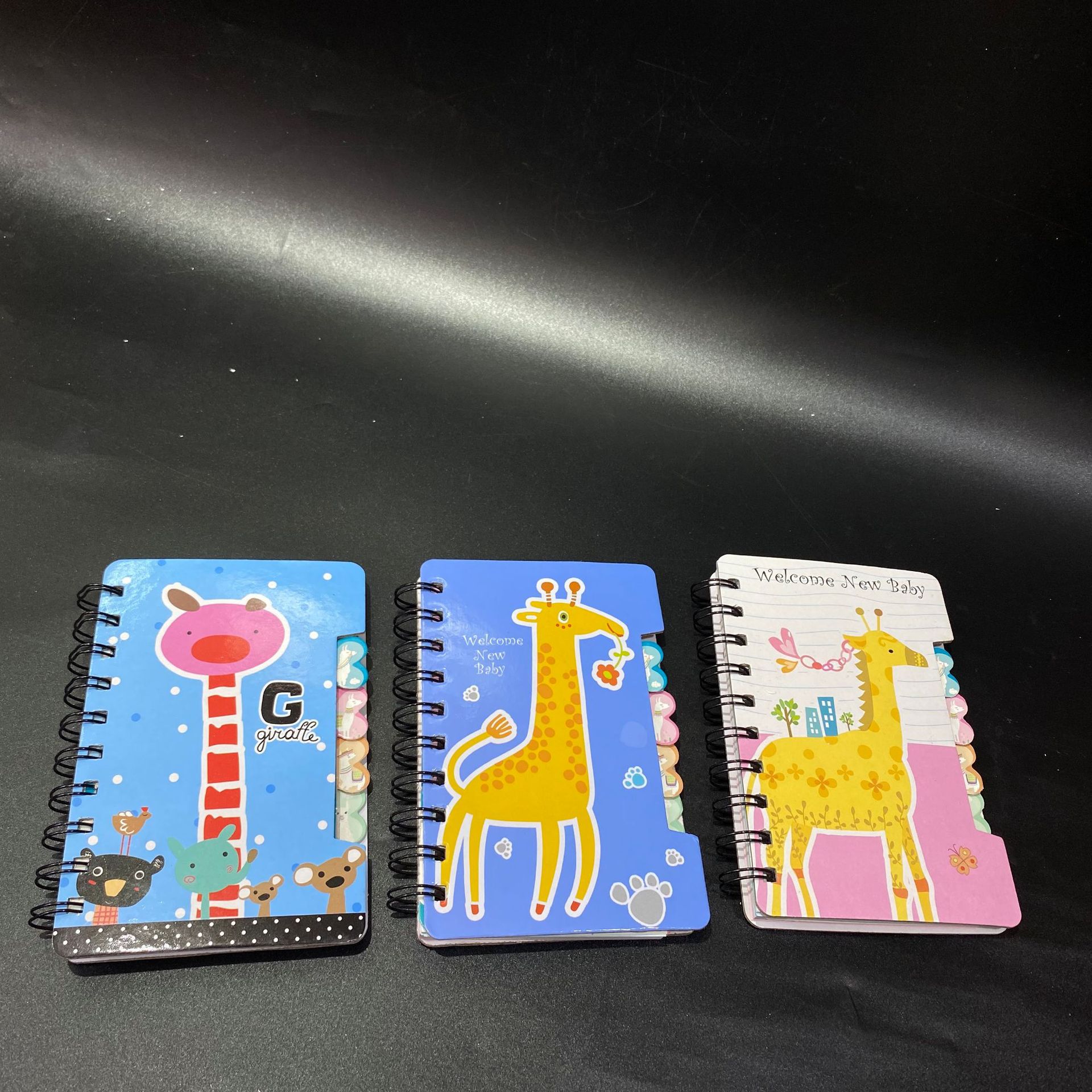 韩版礼品创意卡通萌宠长颈鹿线圈本学生便携带文具分类本子记事本