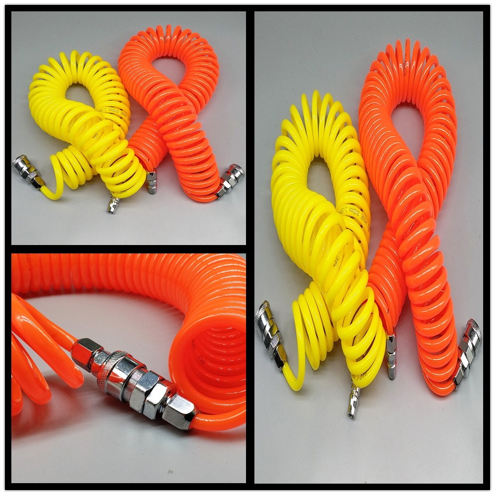 pu弹簧管气动螺旋伸缩风软管进口聚氨酯高压品质可定制管厂家直销