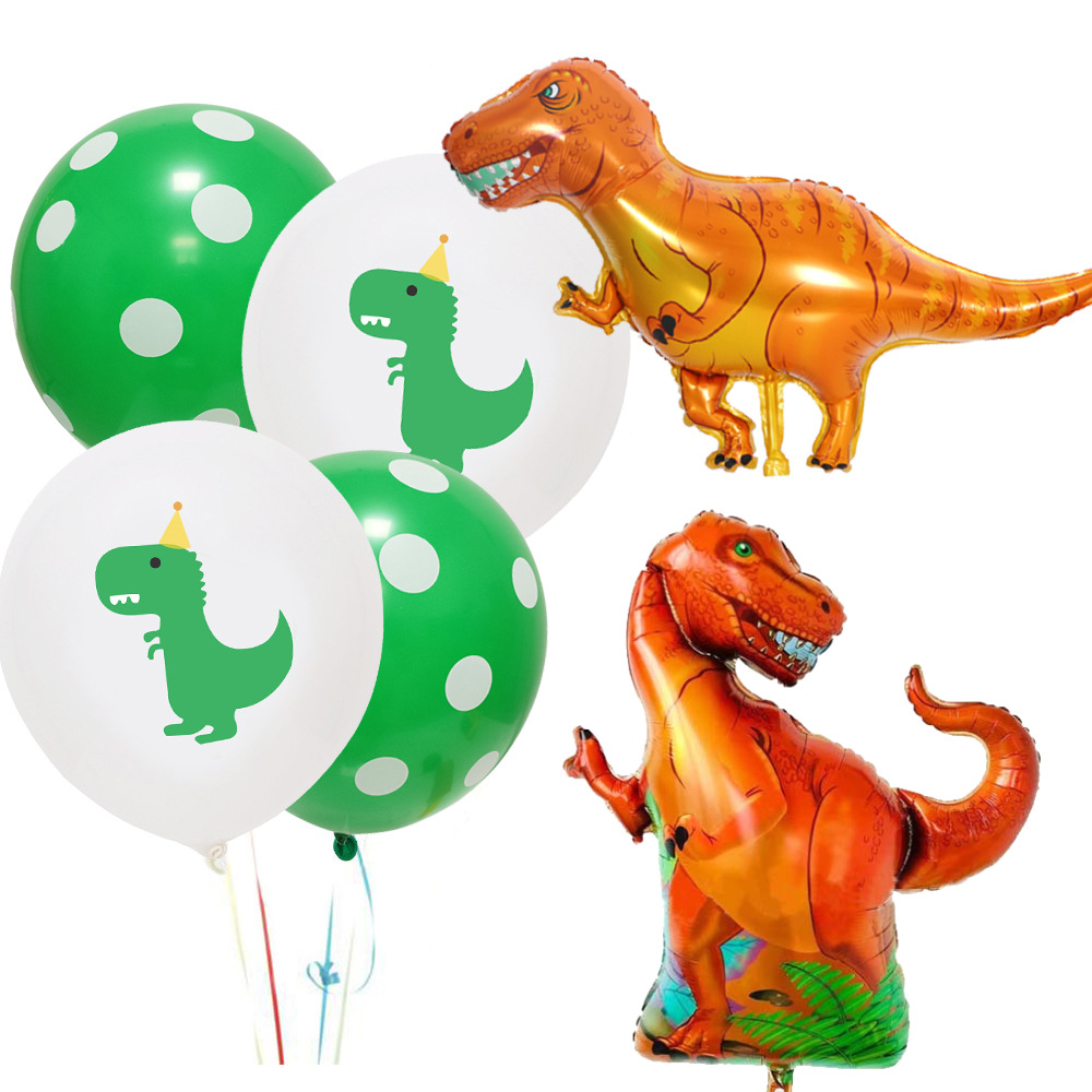 8克彩印恐龙乳胶气球 恐龙生日派对装饰小孩周岁布置气球