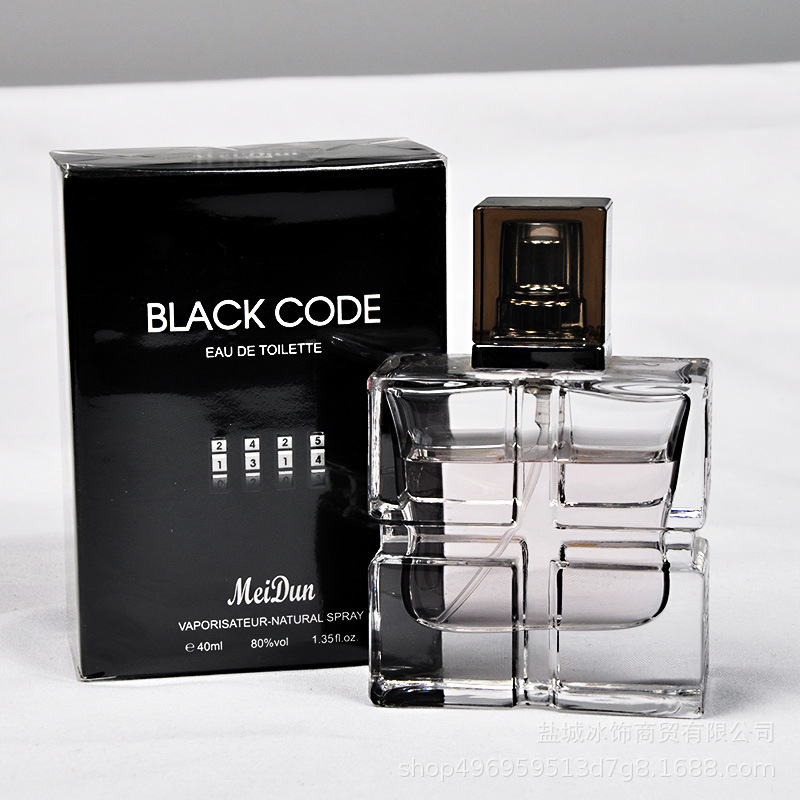 美顿黑色密码香水40ml清新淡香男士古龙魅力香水彩妆