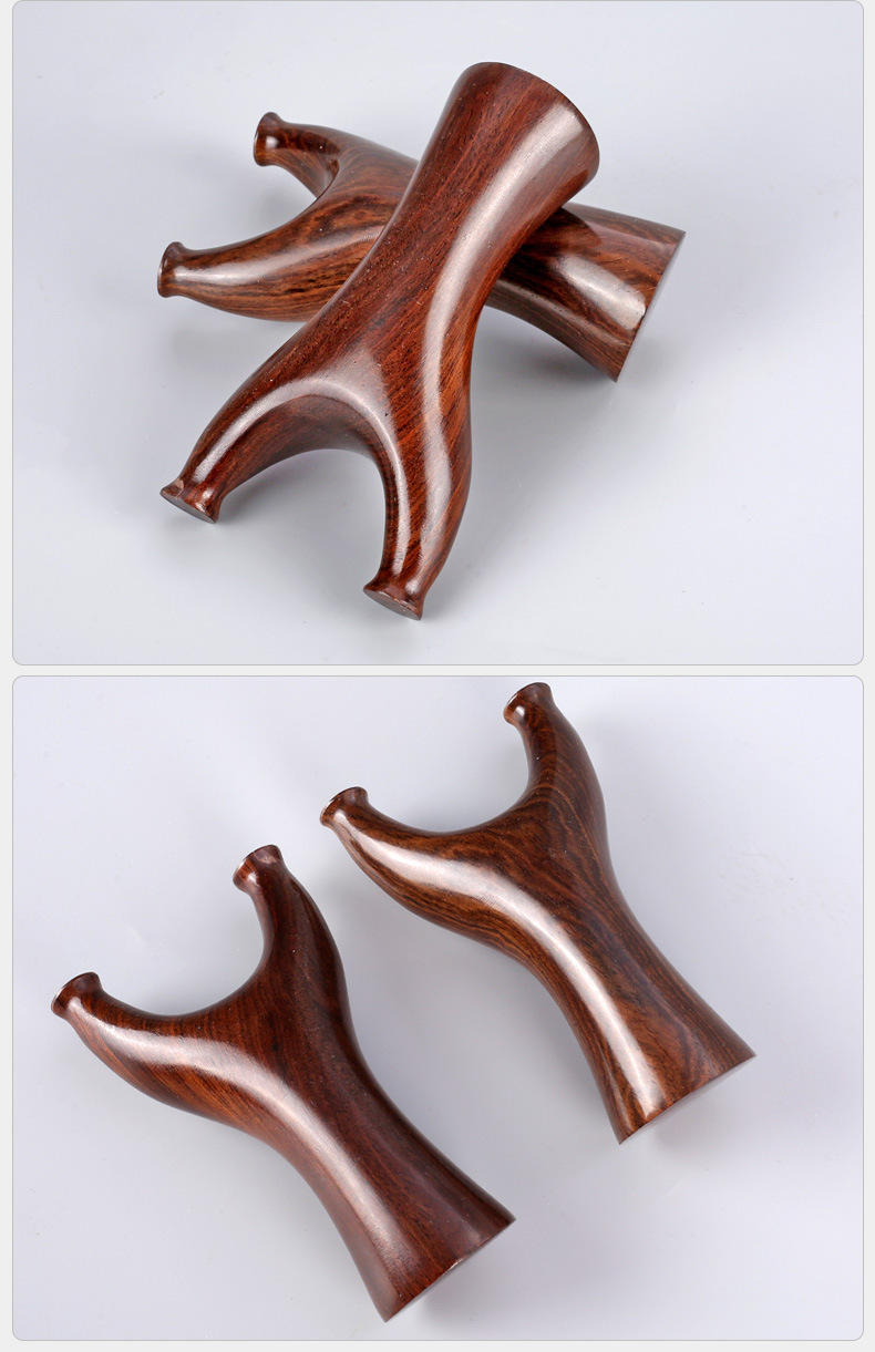 紫光檀实木飞虎弹弓木头木制原木扁皮弓反曲精准飞虎叉手工弹弓器