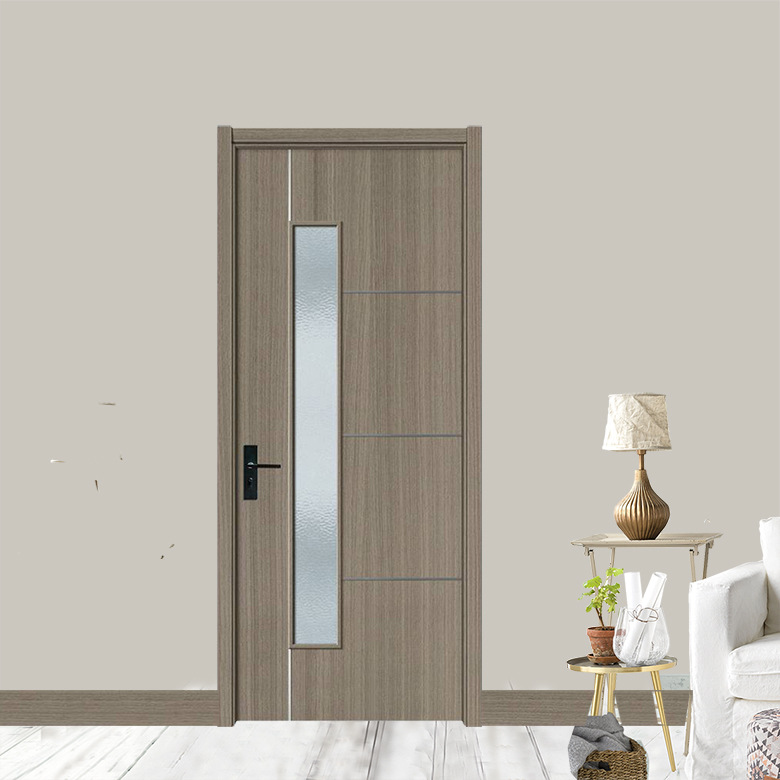 厂家直销实惠pvc饰面免漆室内套装门卫生间门玻璃木门