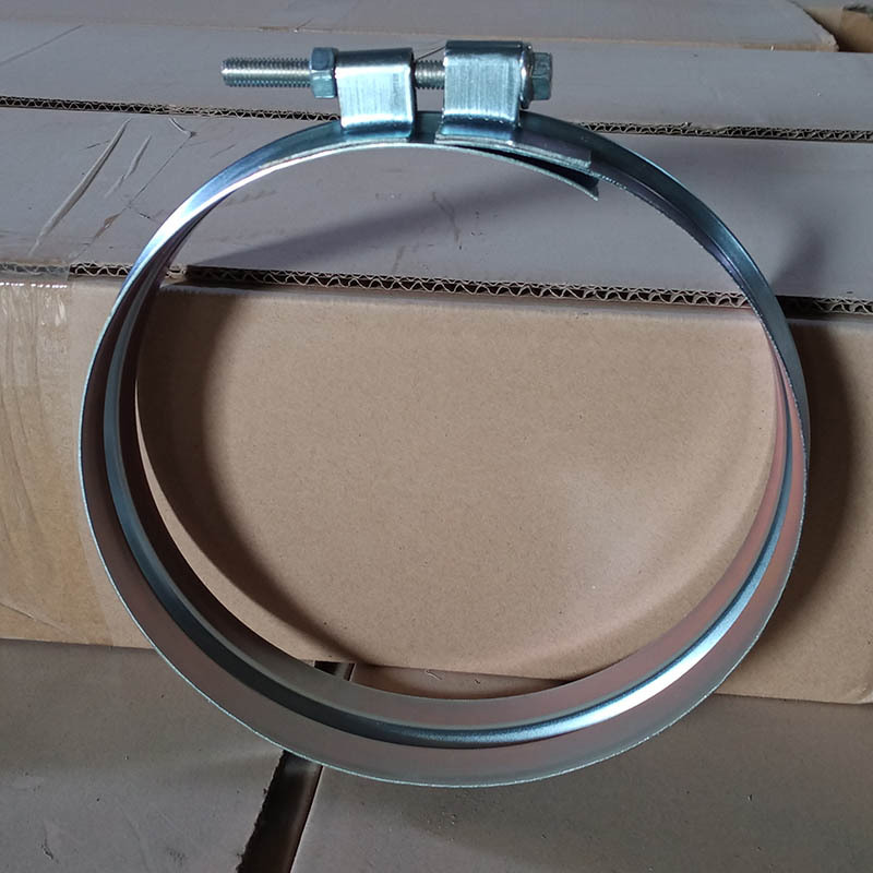 厂家批量风管螺旋抱箍镀锌卡扣卡子 对开式风管抱箍宽卡箍