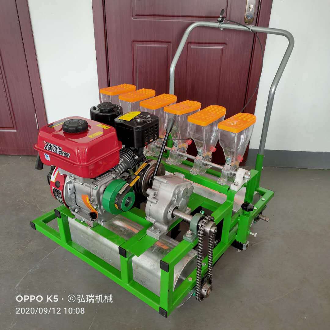 直销小型蔬菜播种机 汽油自走式芹菜播种机 小型人力手推播种机