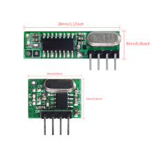 厂家直销433M无线射频遥控超外差接收模块低功耗发射模组升级版