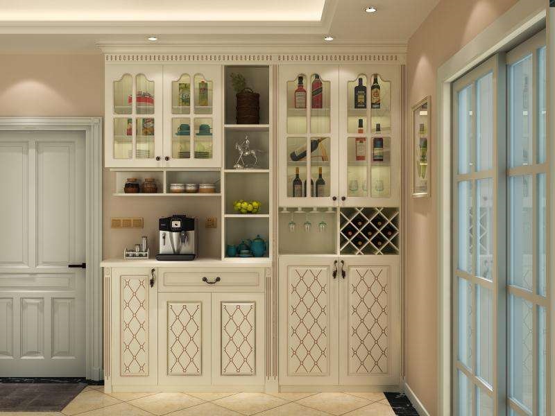 全屋定制实木立式酒柜 客厅家用酒柜隔断客厅柜 简约现代木质酒柜