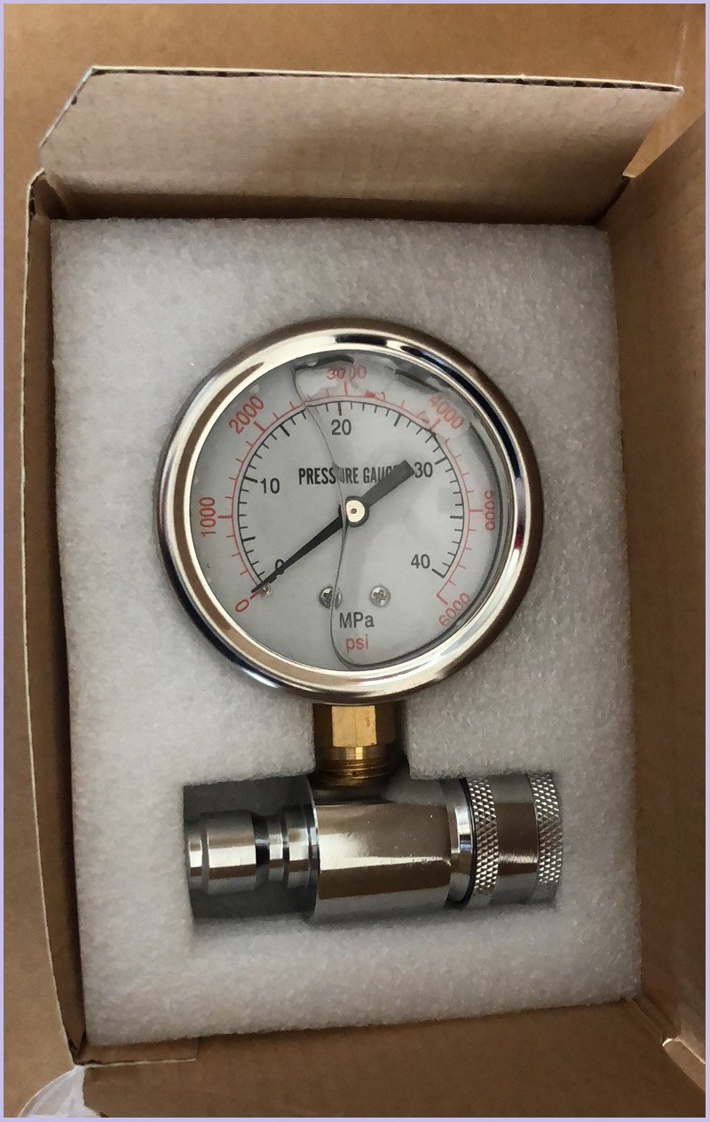 跨境高压清洗机洗车机压力表套件3/8快速连接6000psi