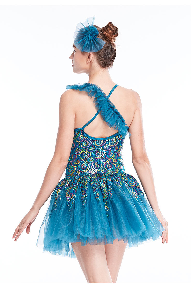 品牌直销芭蕾舞蹈服女成人亮片连体现代舞裙爵士舞蹈演出服装出口