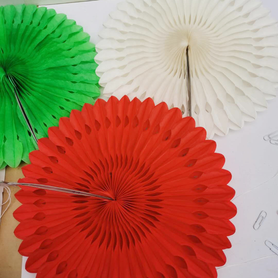 美新佳纸拉花常年生产6 8 10 12 英寸 纸拉花蜂窝球纸花球