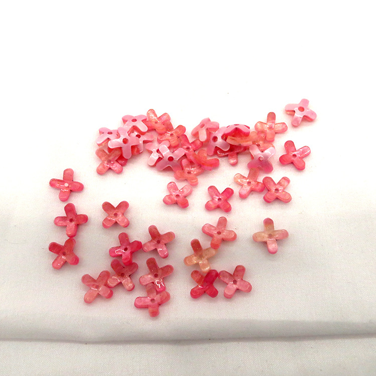 Acetic Acid Three-Dimensional Four-Petal Osmanthus Ancient Style Han Chinese Clothing Hairpin Earrings Hairpin DIY Handmade Jewelry Accessories Material