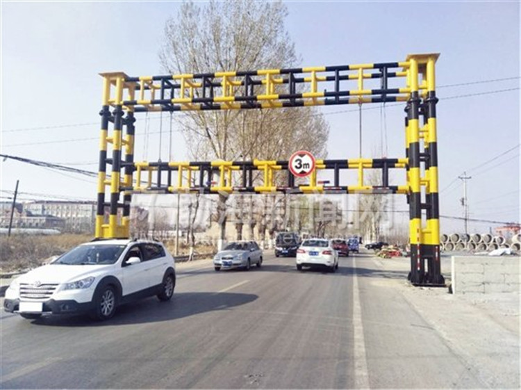 5米禁止货车进入黄黑路跨限高杆3米道路龙门架