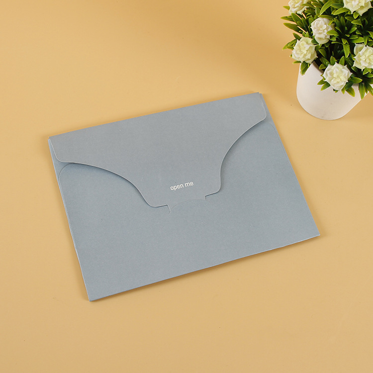 复古牛皮纸邀请函封套卡片套信封明信片包装盒空白明信片盒照片盒