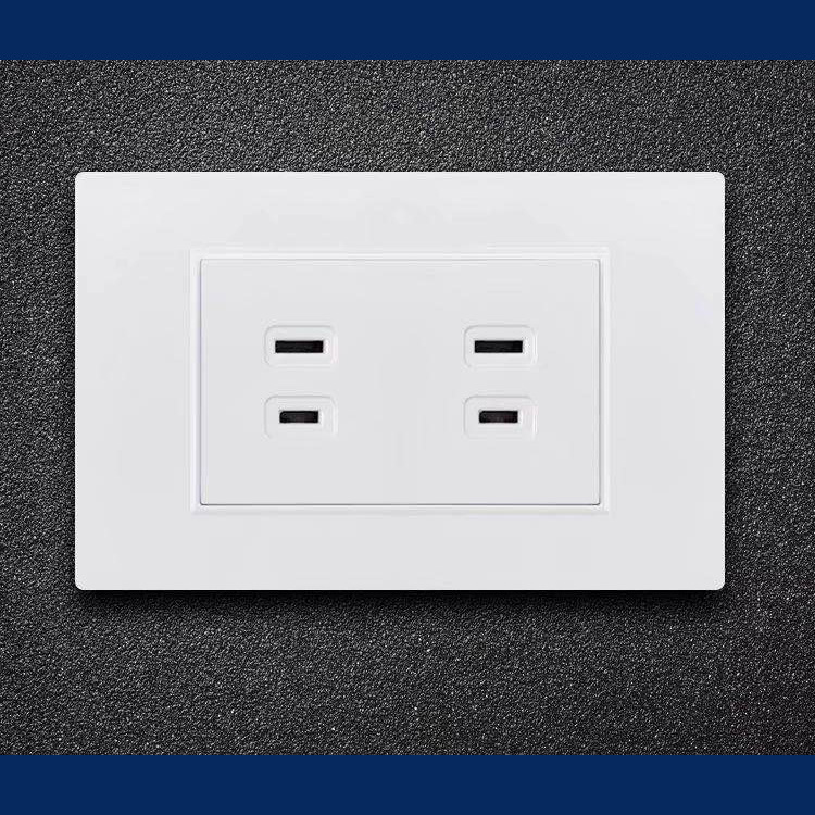 美规15a日规两孔墙壁插座日标两位120型电插板日式开关插座面板