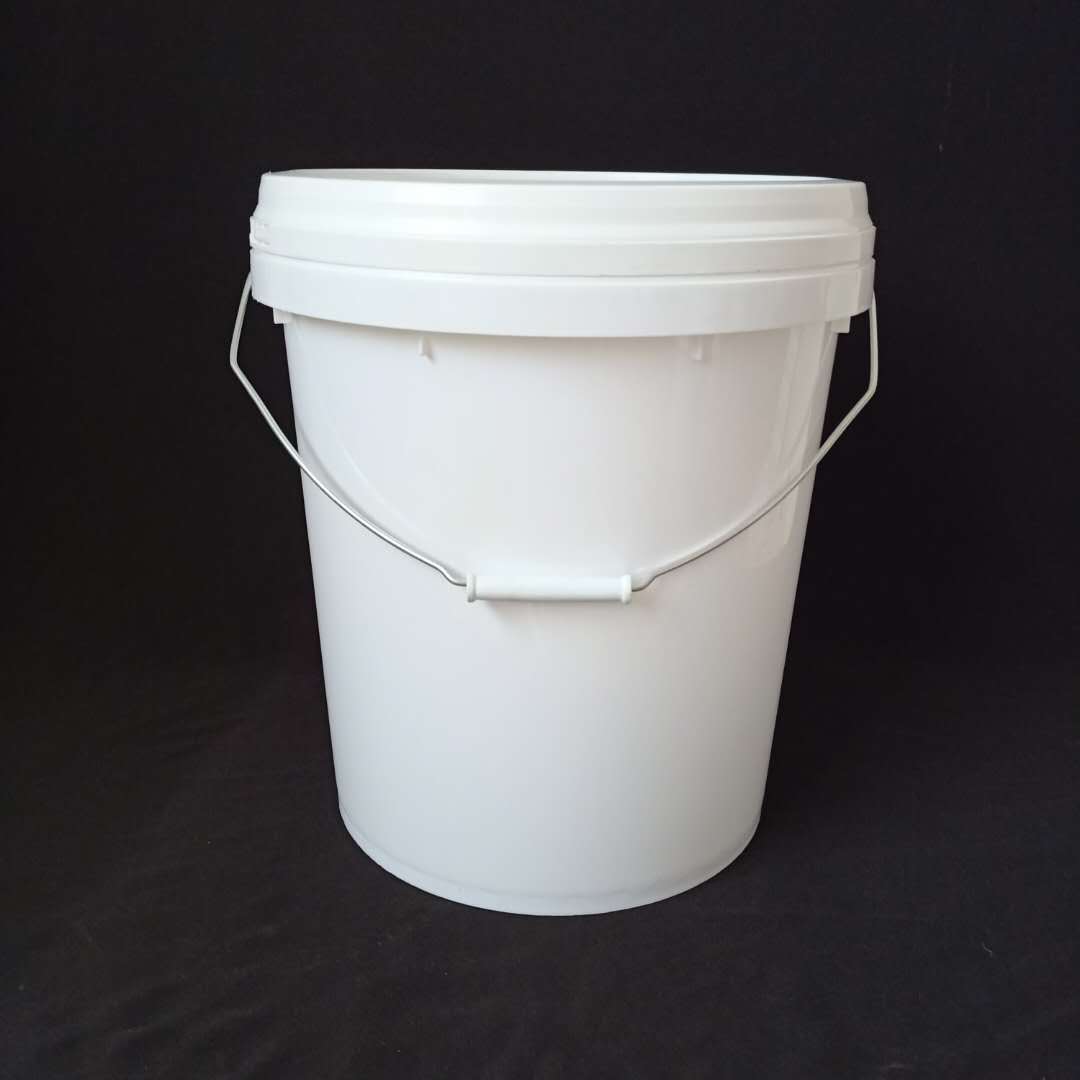 白色圆形25l涂料桶加厚25升塑料桶压盖油漆桶手提式化工桶