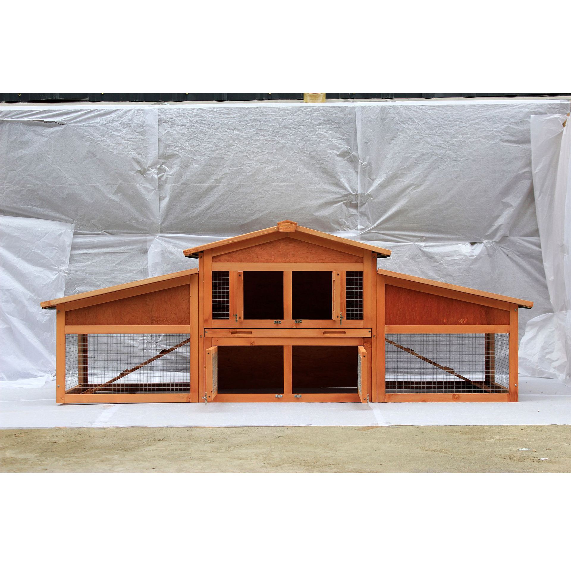 养母鸡鸡笼带锁托盘防水木制鸡舍