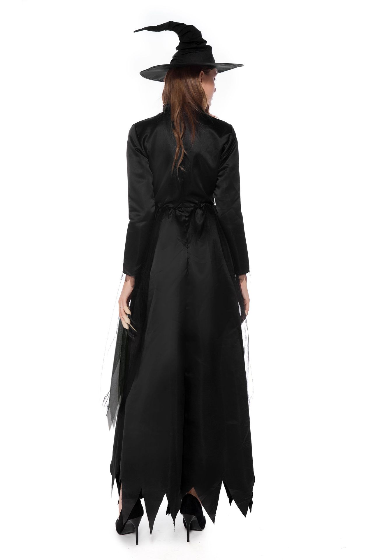 万圣节黑色恶魔服装圣诞装女巫装吸血变装制服派对 演出服分码采购