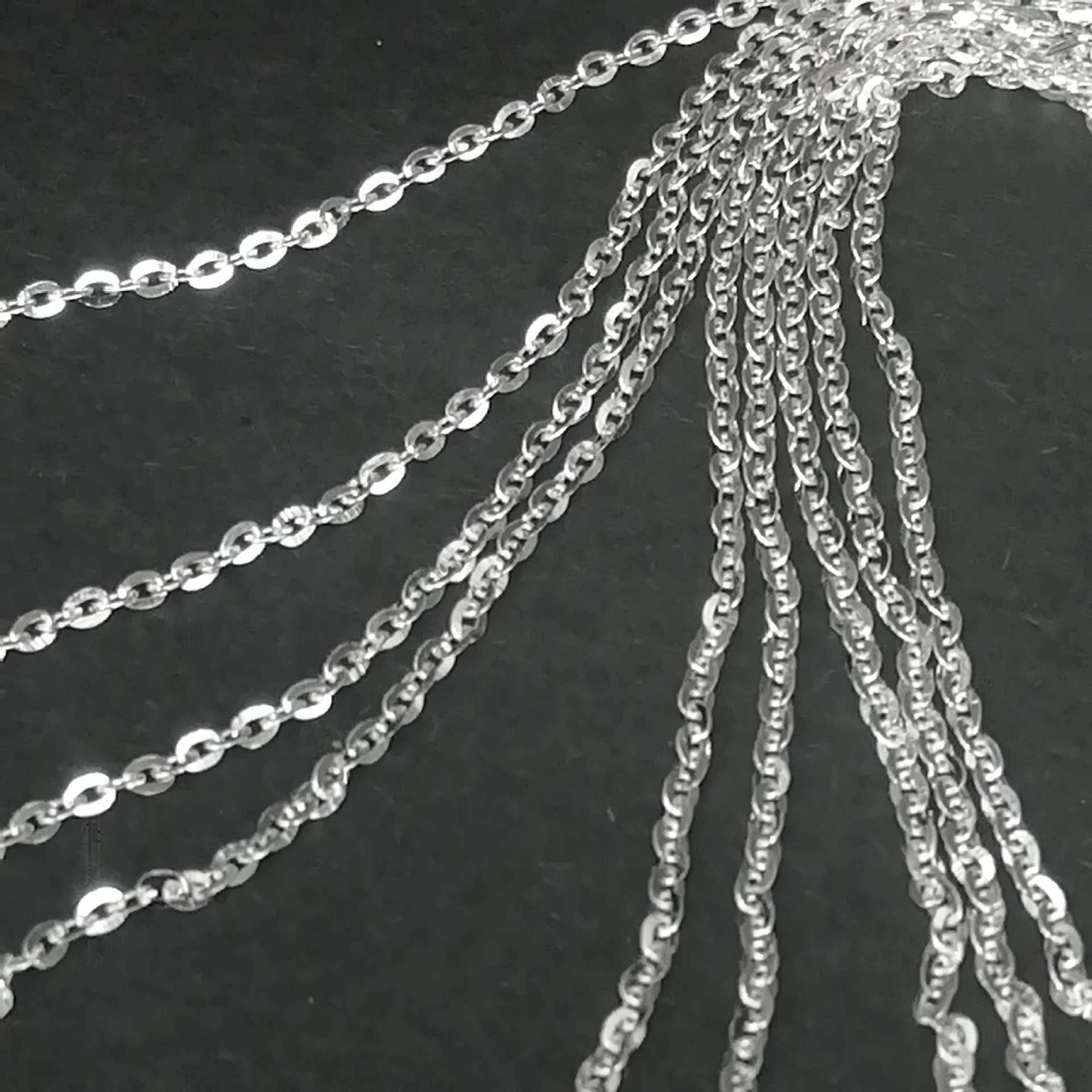 925纯银闪o欧链素链 批量销售