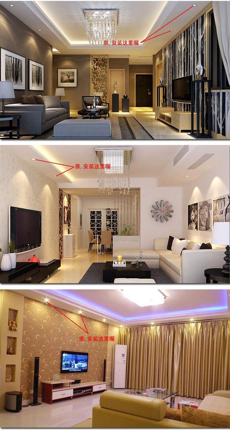 led射灯筒灯嵌入洞式天花背景墙客厅过道牛猫眼灯3w5/7/9/12w15瓦