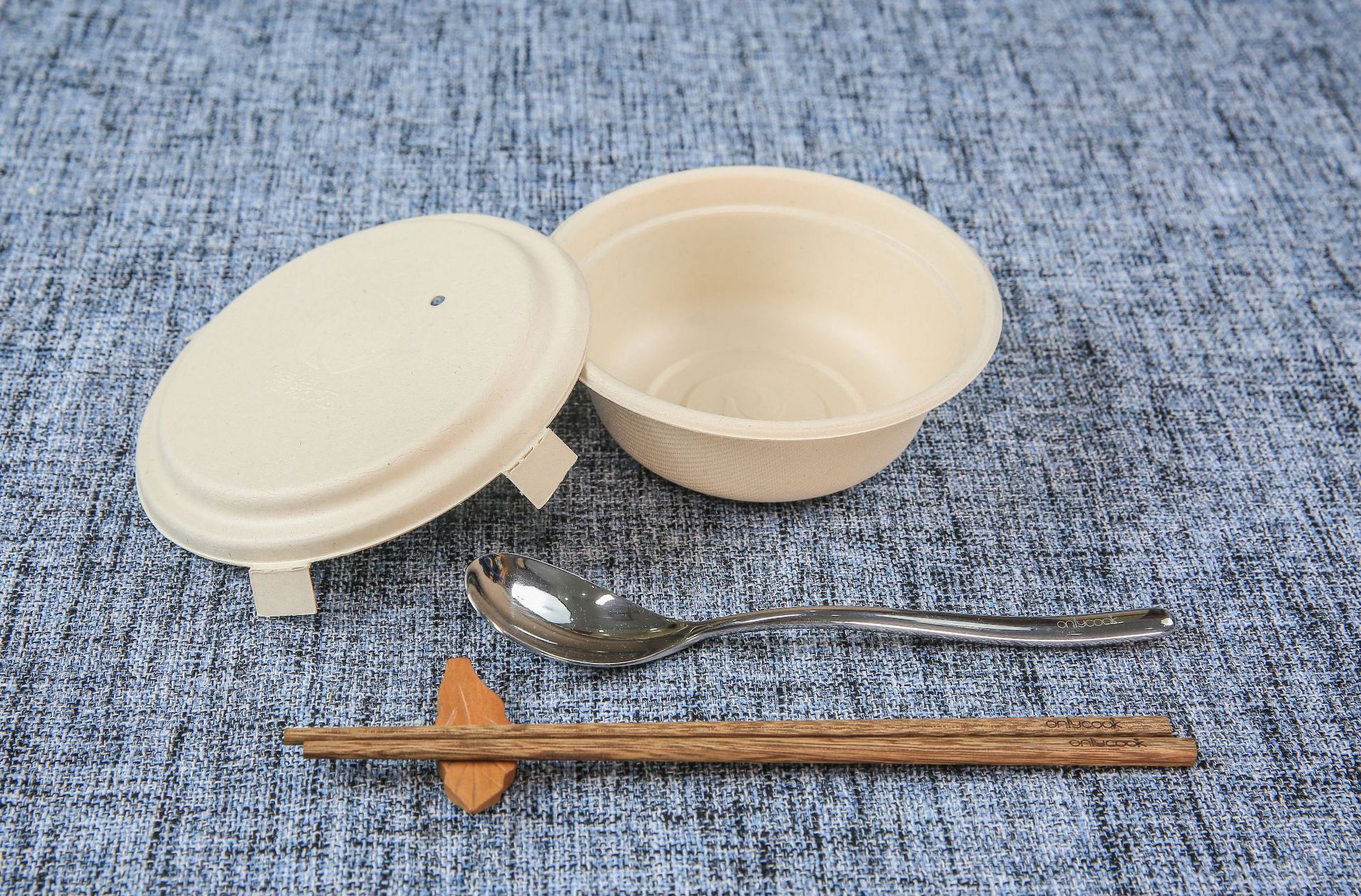 甘蔗浆竹浆500ml碗环保一次性餐具可降解可堆肥纸浆模塑