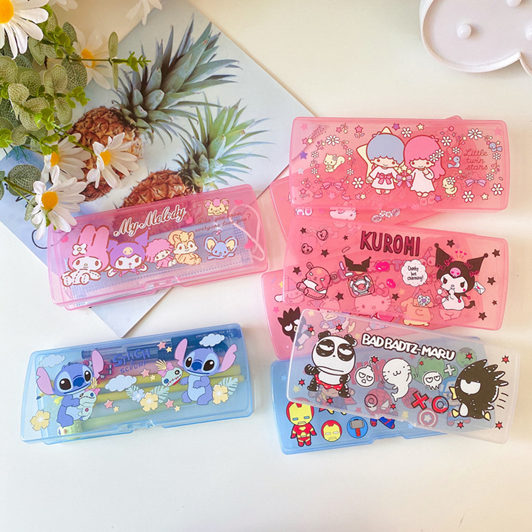 新款口罩盒美乐蒂笔盒文具盒一次性口罩塑料盒子学生口罩收纳神器