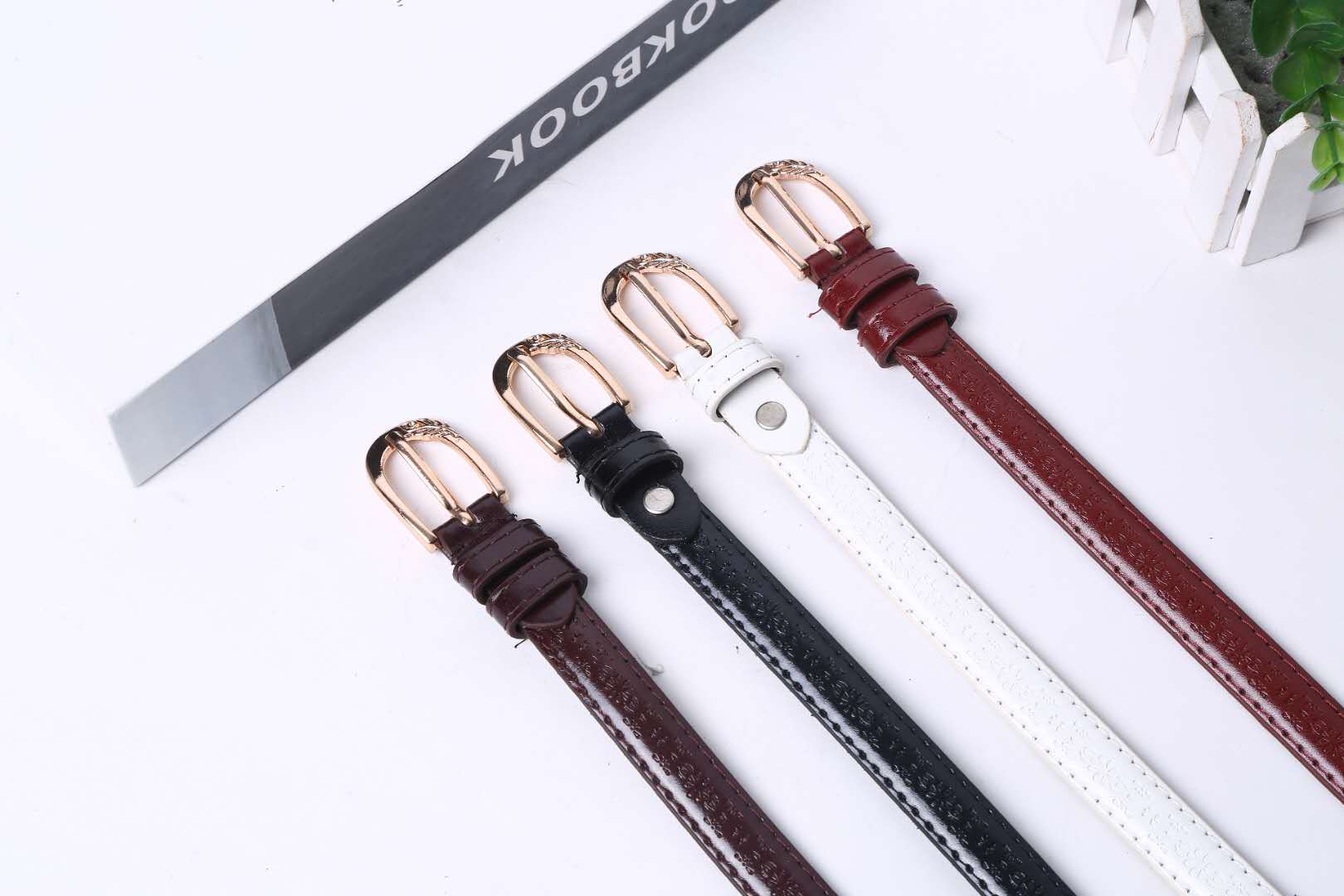Autumn and Winter Single Circle Adult Spot All-Match Solid Color Unisex Trend Pin Buckle Casual Belt