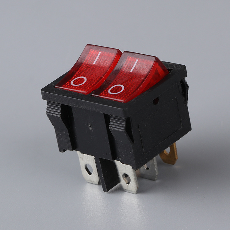 供应双翘板船型开关 鱼眼猫眼灯 按钮复位开关 汽车点烟器led点灯